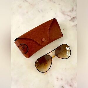 Ray Ban Aviators Tortoise Shell and Gold Women’s